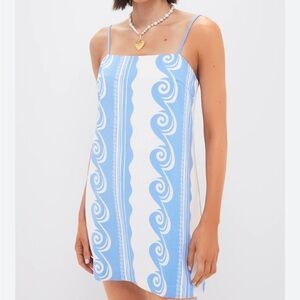Tuckernuck Blue and White Swirl Mini Dress